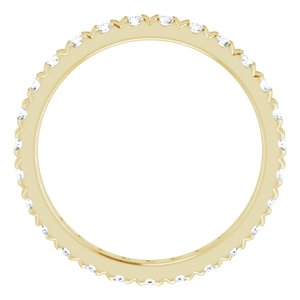 14K Yellow Gold 1 CTW Natural Diamond Eternity Band Size 7.75