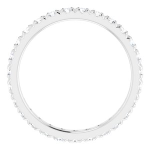 Platinum 1 CTW Natural Diamond Eternity Band Size 7.75