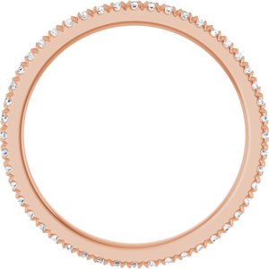 14K Rose Gold 1/3 CTW Natural Diamond Eternity Band Size 7