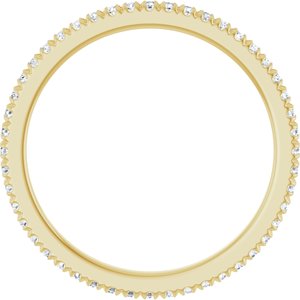 14K Yellow Gold 1/3 CTW Natural Diamond Eternity Band Size 7