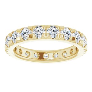 14K Yellow Gold 2 7/8 CTW Lab-Grown Diamond Eternity Band Size 7.25