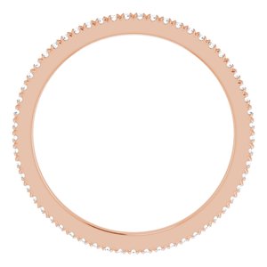 14K Rose Gold 1/5 CTW Natural Diamond Eternity Band Size 7.5
