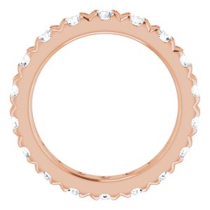 10K Rose Gold 2 3/4 CTW Natural Diamond French-Set Eternity Band