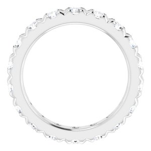 14K White Gold 2 3/4 CTW Natural Diamond French Set Eternity Band