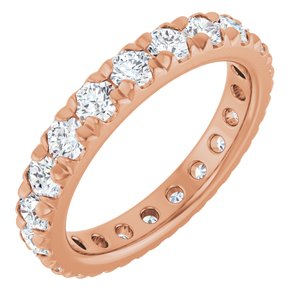 14K Rose Gold 2 1/5 CTW Lab-Grown Diamond Eternity Band Size 7