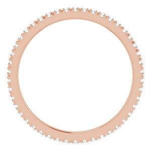 14K Rose Gold 3/8 CTW Natural Diamond Eternity Band Size 8