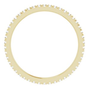 14K Yellow Gold 3/8 CTW Natural Diamond Eternity Band Size 8