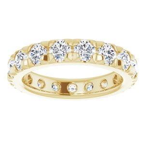 10K Yellow Gold 2 1/2 CTW Natural Diamond French-Set Eternity Band