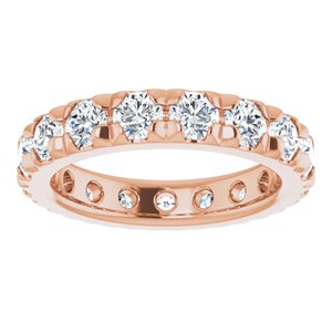 10K Rose Gold 2 1/2 CTW Lab-Grown Diamond French-Set Eternity Band