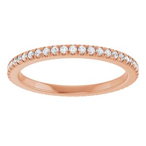 14K Rose Gold 1/3 CTW Natural Diamond Eternity Band Size 7
