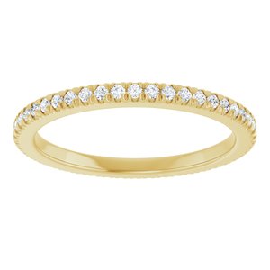 14K Yellow Gold 1/3 CTW Natural Diamond Eternity Band Size 7