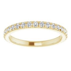 14K Yellow Gold 5/8 CTW Natural Diamond Eternity Band Size 7.25
