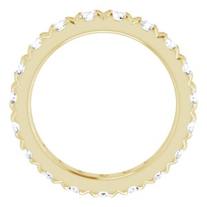 10K Yellow Gold 2 7/8 CTW Lab-Grown Diamond French Set Eternity Band Size 8.25