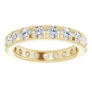 14K Yellow Gold 2 7/8 CTW Natural Diamond Eternity Band Size 7.5