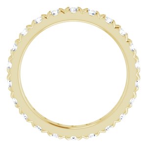 14K Yellow Gold 1 1/2 CTW Natural Diamond Eternity Band Size 7.25