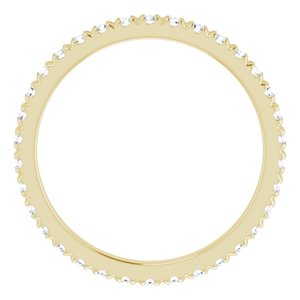 14K Yellow Gold 5/8 CTW Lab-Grown Diamond Eternity Band Size 7.75