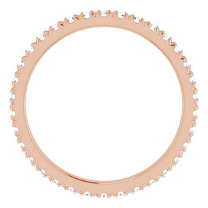 14K Rose Gold 5/8 CTW Lab-Grown Diamond Eternity Band Size 7.75