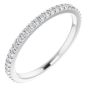 Platinum 1/3 CTW Lab-Grown Diamond Eternity Band Size 7.5