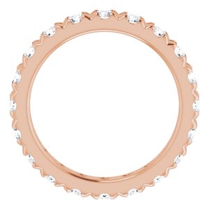 14K Rose Gold 2 3/8 CTW Natural Diamond Eternity Band Size 8.25