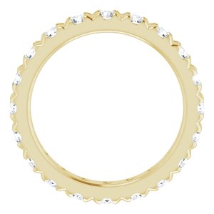 14K Yellow Gold 2 3/8 CTW Natural Diamond Eternity Band Size 8.25