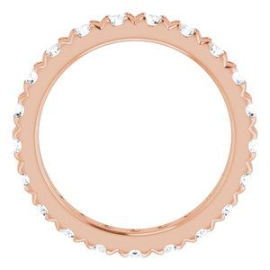 14K Rose Gold 2 1/2 CTW Lab-Grown Diamond Eternity Band Size 8.5