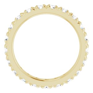 10K Yellow Gold 2 1/2 CTW Lab-Grown Diamond French Set Eternity Band Size 8.5
