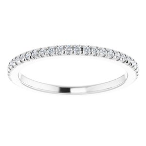 14K White Gold 1/3 CTW Natural Diamond Eternity Band Size 8
