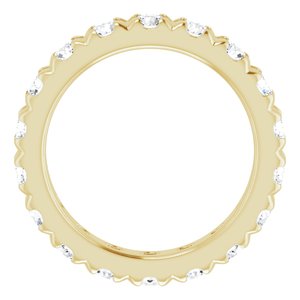 14K Yellow Gold 2 3/4 CTW Lab-Grown Diamond Eternity Band Size 6.75