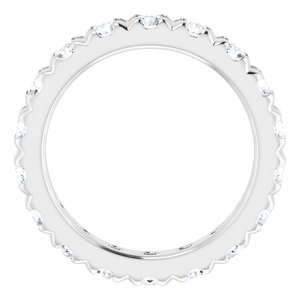 14K White Gold 2 3/4 CTW Natural Diamond Eternity Band Size 6.75