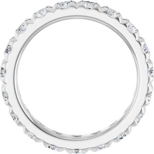 14K White Gold 2 1/4 CTW Natural Diamond Eternity Band Size 7
