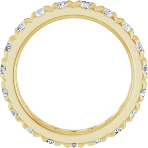 14K Yellow Gold 2 1/4 CTW Natural Diamond Eternity Band Size 7
