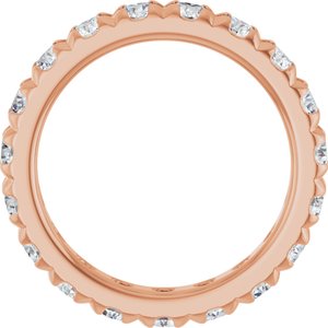14K Rose Gold 2 1/4 CTW Natural Diamond Eternity Band Size 7