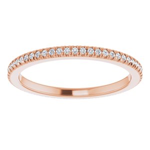 14K Rose Gold 1/5 CTW Natural Diamond Eternity Band Size 7.75