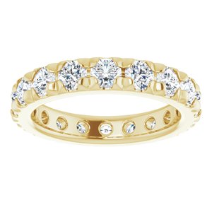 10K Yellow Gold 2 3/4 CTW Lab-Grown Diamond French-Set Eternity Band