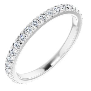 Platinum 3/4 CTW Natural Diamond Eternity Band Size 8