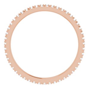 14K Rose Gold 3/8 CTW Natural Diamond Eternity Band Size 8.75