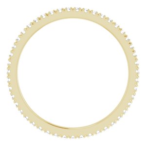 14K Yellow Gold 3/8 CTW Lab-Grown Diamond Eternity Band Size 8.75