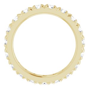 10K Yellow Gold 2 7/8 CTW Natural Diamond French Set Eternity Band Size 8.75
