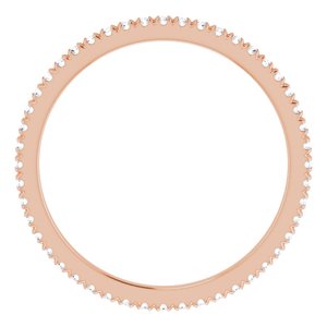 14K Rose Gold 3/8 CTW Natural Diamond Eternity Band Size 9