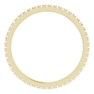 14K Yellow Gold 3/8 CTW Natural Diamond Eternity Band Size 9