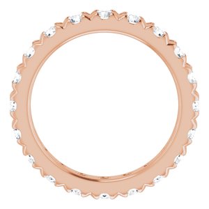 14K Rose Gold 3 CTW Lab-Grown Diamond Eternity Band Size 8.5