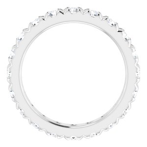 14K White Gold 3 CTW Lab-Grown Diamond Eternity Band Size 8.5