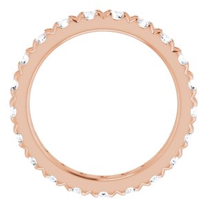 14K Rose Gold 1 7/8 CTW Natural Diamond French Set Eternity Band Size 7.5