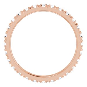 14K Rose Gold 1 1/8 CTW Lab-Grown Diamond Eternity Band Size 8.5