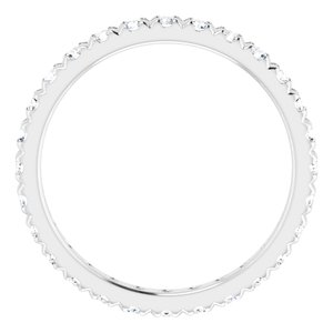 Platinum 1 1/8 CTW Natural Diamond Eternity Band Size 8.5