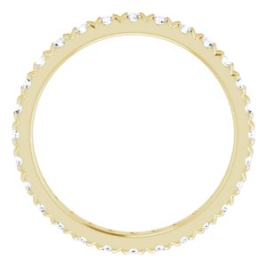 14K Yellow Gold 1 1/8 CTW Natural Diamond Eternity Band Size 8.5