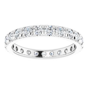 Platinum 1 5/8 CTW Natural Diamond Eternity Band Size 8.25