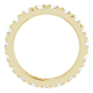 10K Yellow Gold 2 7/8 CTW Natural Diamond French Set Eternity Band Size 8.5