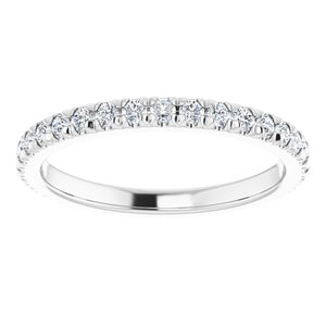 Platinum 5/8 CTW Natural Diamond Eternity Band Size 7.75