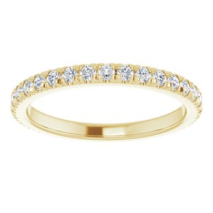 14K Yellow Gold 5/8 CTW Natural Diamond Eternity Band Size 7.75